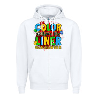 Color Outside The Liner Autism Awareness Zipper Hoodie | Teevron