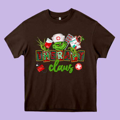 Therapy Claus Heavy Core Tee Designed By Cowgirlartshop