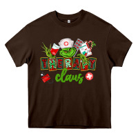 Chocolate Brown therapy claus Heavy Core Tee - CowGirlArtShop