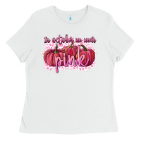 White In October we wear pink Breast Cancer Ladies Tee - FaDigitalArtStudio
