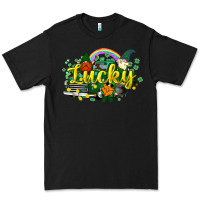 Black lucky gnomes truck St. Patrick's Premium Tee - HowdyJamesFarm