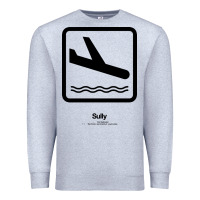 Heather Grey sully movie silhouette Premium Sweatshirt - DesigneFamous