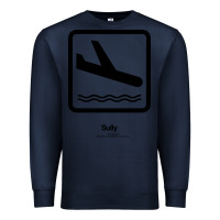 Navy sully movie silhouette Premium Sweatshirt - DesigneFamous