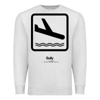 Oatmeal Heather sully movie silhouette Premium Sweatshirt - DesigneFamous