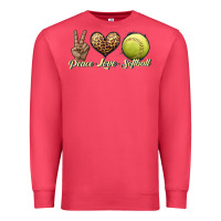 Cardinal peace love softball Premium Sweatshirt - JahusDesignShop