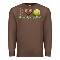 Chestnut peace love softball Premium Sweatshirt - JahusDesignShop