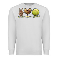 Dove Grey peace love softball Premium Sweatshirt - JahusDesignShop