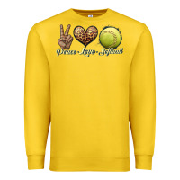 Lemon peace love softball Premium Sweatshirt - JahusDesignShop