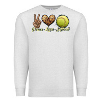 Oatmeal Heather peace love softball Premium Sweatshirt - JahusDesignShop