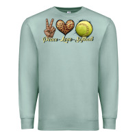 Seafoam peace love softball Premium Sweatshirt - JahusDesignShop