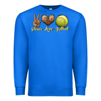 True Royal peace love softball Premium Sweatshirt - JahusDesignShop