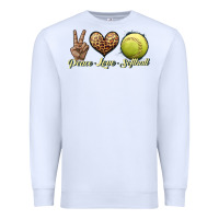 White peace love softball Premium Sweatshirt - JahusDesignShop