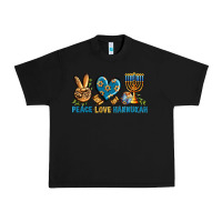 Black Peace Love Hannukah Urban Heavy Tee - BundleAndBundleShop