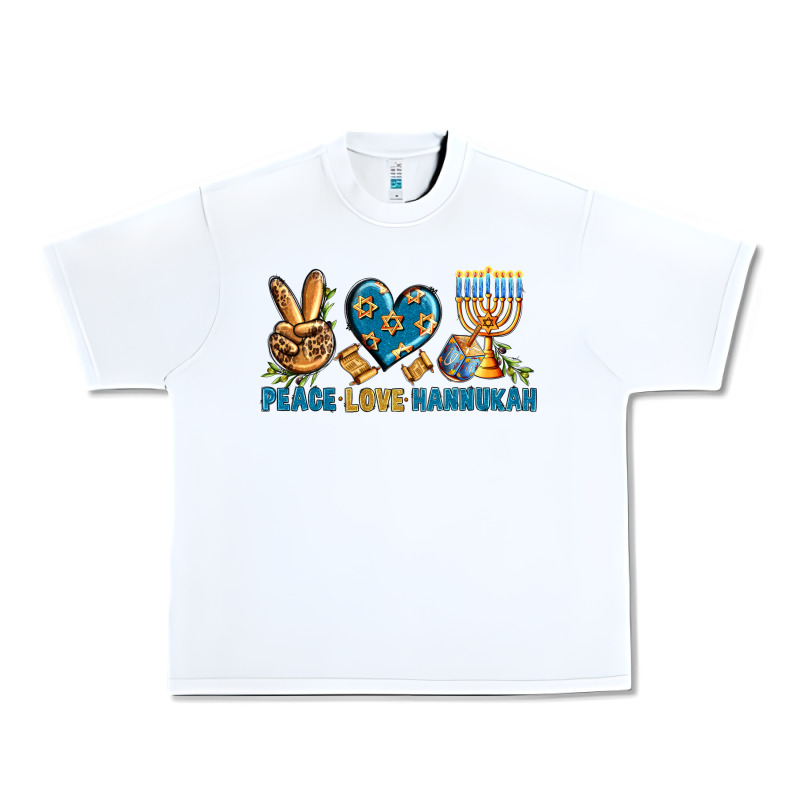 Peace Love Hannukah Urban Heavy Tee by BundleAndBundleShop | Teevron