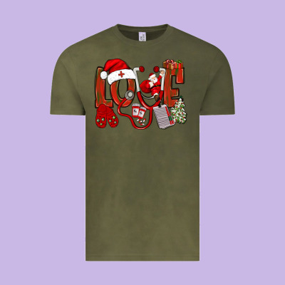 Christmas Love Nurse Bbs Vintage Tee Designed By Bundleandbundleshop