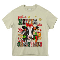 Mossy just a heifer who loves christmas cow Heavy Core Tee - CowGirlArtShop