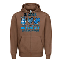 Chestnut in april we wear blue Zipper Hoodie - JahusDesignShop