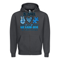 Smoke in april we wear blue Zipper Hoodie - JahusDesignShop