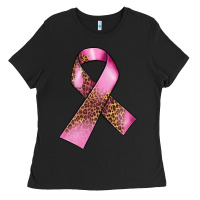 Black Breast Cancer ribbon Ladies Tee - FaDigitalArtStudio
