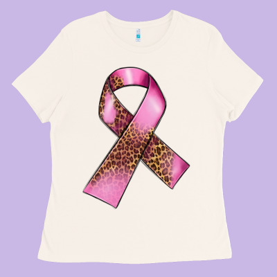 Breast Cancer Ribbon Ladies Tee Designed By Fadigitalartstudio