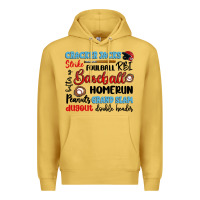 Antique Gold baseball typography words Premium Hoodie - Artiststas