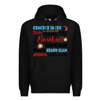 Black baseball typography words Premium Hoodie - Artiststas