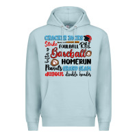 Blue Mist baseball typography words Premium Hoodie - Artiststas