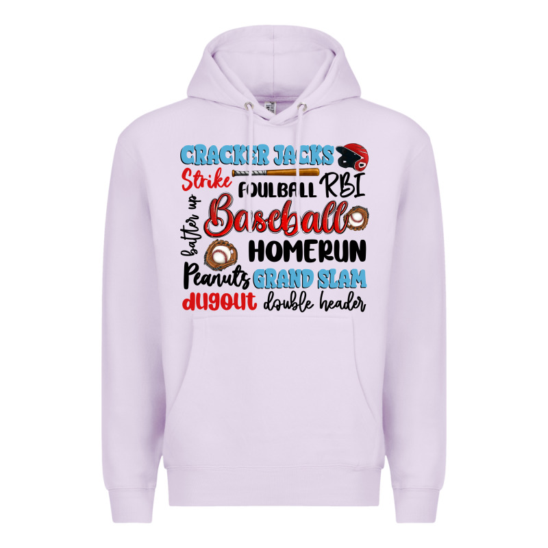 Baseball Typography Words Premium Hoodie by Artiststas | Teevron