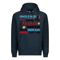 Navy baseball typography words Premium Hoodie - Artiststas