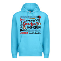 Ocean Blue baseball typography words Premium Hoodie - Artiststas