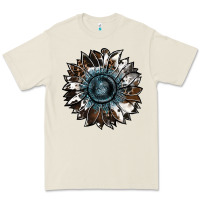 Bone cowhide leopard and  leather sunflower Premium Tee - RanaPortraitStore