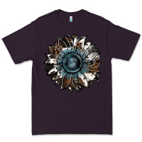 Plum cowhide leopard and  leather sunflower Premium Tee - RanaPortraitStore