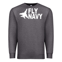 Charcoal Heather fly navy Premium Sweatshirt - DesigneFamous