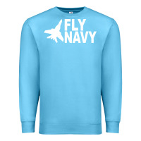 Ocean Blue fly navy Premium Sweatshirt - DesigneFamous