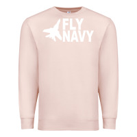 Pale Pink fly navy Premium Sweatshirt - DesigneFamous