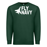 Sports Green fly navy Premium Sweatshirt - DesigneFamous