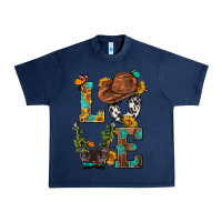 Navy Western Love with Gun Urban Heavy Tee - BundleAndBundleShop