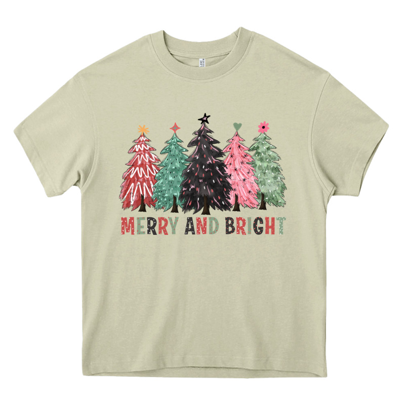 Merry And Bright Heavy Core Tee by CowGirlArtShop | Teevron