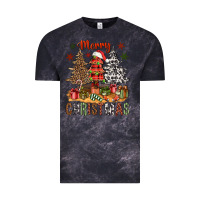 Cloud Black merry christmas with western trees bbs Vintage Tee - BundleAndBundleShop