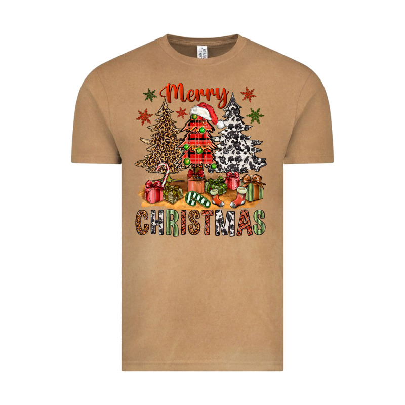 Merry Christmas With Western Trees Bbs Vintage Tee by BundleAndBundleShop | Teevron