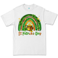 White St. Patrick's Day rainbow Premium Tee - HowdyJamesFarm