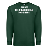 I Paused The Golden Girls To Be Here Premium Sweatshirt | Teevron