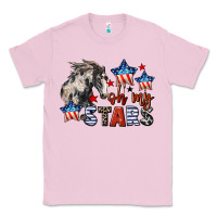 Bubblegum Pink Oh my stars horse 4th of july Classic Tee - CowGirlArtShop