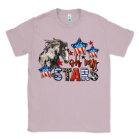 Lilac Oh my stars horse 4th of july Classic Tee - CowGirlArtShop