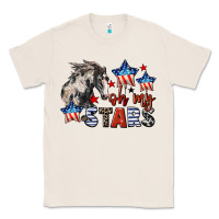 Natural Oh my stars horse 4th of july Classic Tee - CowGirlArtShop