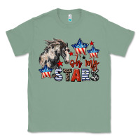 Sage Oh my stars horse 4th of july Classic Tee - CowGirlArtShop