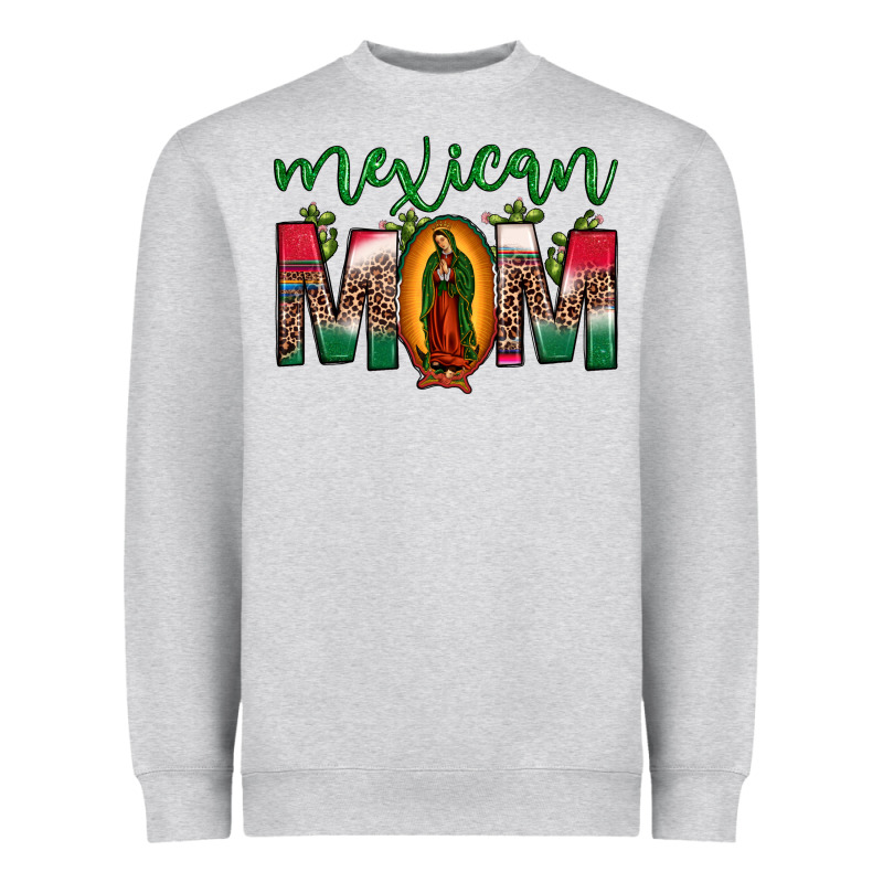 Mexican Mom Our Lady Of Guadalupe Leopard Heavyweight Sweatshirt by JahusDesignShop | Teevron