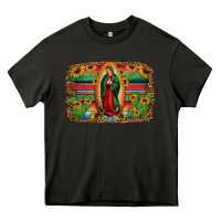Asphalt lady of guadalupe serape background Heavy Core Tee - Jasminsmagicworld