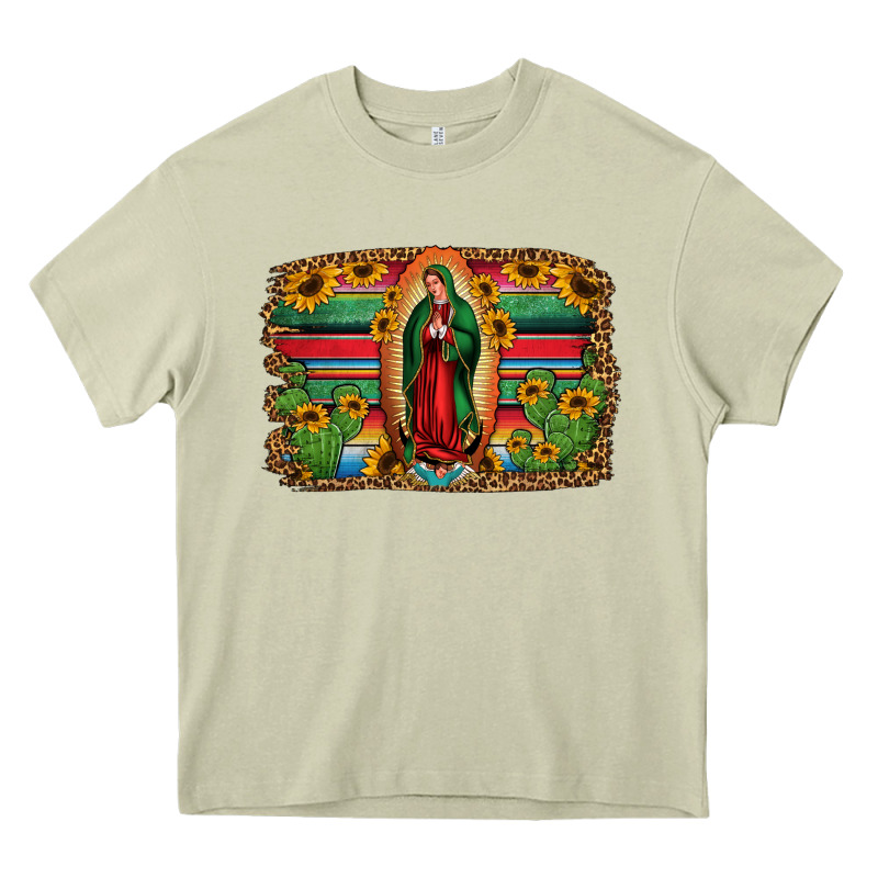 Lady Of Guadalupe Serape Background Heavy Core Tee by Jasminsmagicworld | Teevron