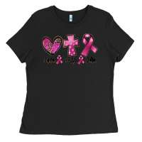 Black Love Faith cure Breast Cancer Ladies Tee - FaDigitalArtStudio